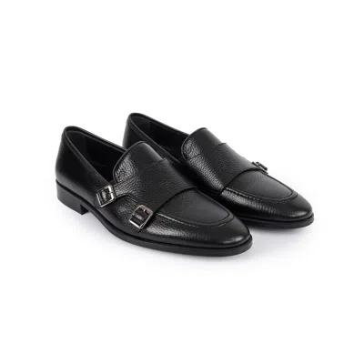 Vella Pais Ledonia Double Monk Loafers In Black
