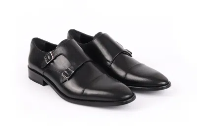 Vella Pais Lefors Double Monk Dress Shoes In Black