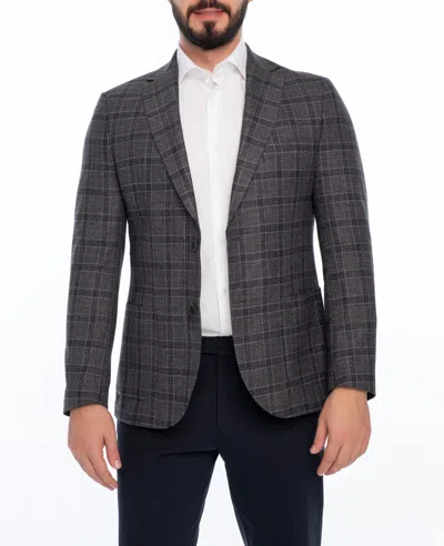 Vella Pais Lorenzo Regular Fit Plaid Sport Coat In Grey