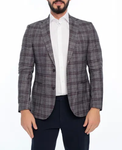 Vella Pais Maison Regular Fit Plaid Sport Coat In Gray