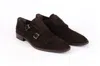 Vella Pais Mico Cap Toe Suede Double Monk In Brown