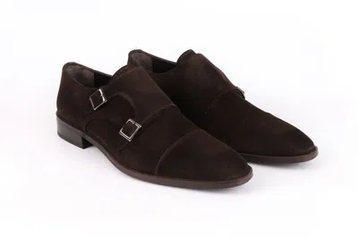 Vella Pais Mico Cap Toe Suede Double Monk In Brown