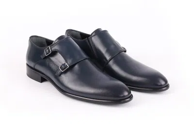 Vella Pais Nemo Double Monk Dress Shoes In Blue