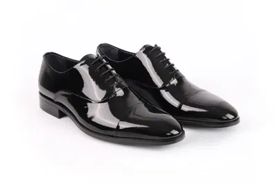 Vella Pais Scotland Cap Toe Patent Leather Oxford Dress Shoes In Black