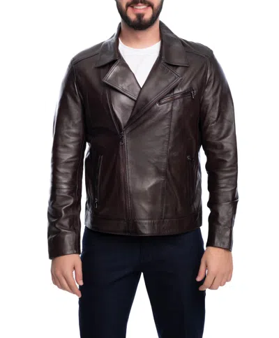 Vella Pais Winston Leather Jacket In Brown