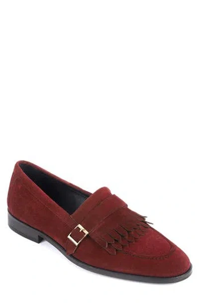 Vellapais Agenta Kiltie Fringe Loafer In Red