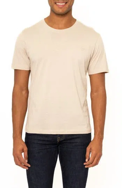 Vellapais Amiens Crewneck Cotton T-shirt In Beige