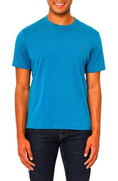 Vellapais Amiens Crewneck Cotton T-shirt In Blue