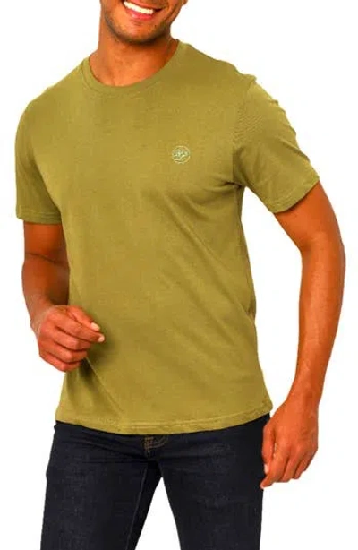 Vellapais Amiens Crewneck Cotton T-shirt In Medium Green