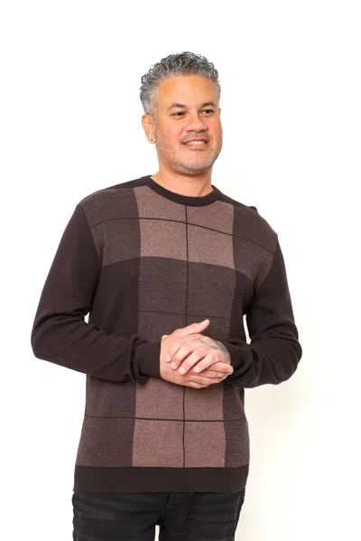 Vellapais Barcelona Crew Neck Sweater In Brown