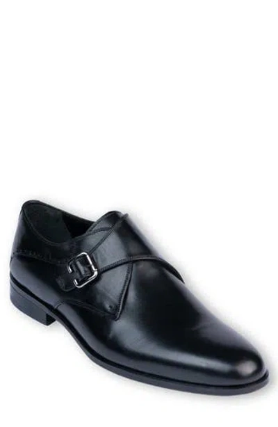 Vellapais Burton Monk Strap Shoe In Black