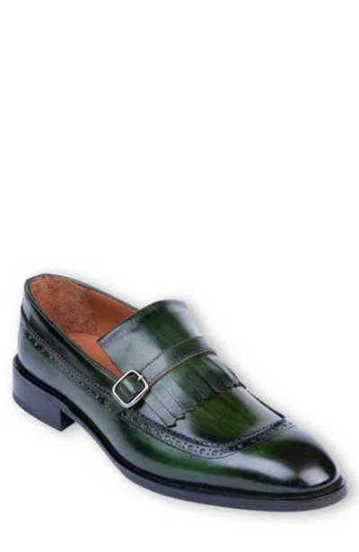 Vellapais Caddy Medallion Wingtip Oxford In Dark Green