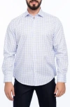 Vellapais Carlton Slim Fit Cotton Dress Shirt In Blue