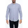 Vellapais Check Cotton Slim Fit Button Down Shirt In Navy Blue