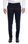 Vellapais Cita Herringbone Straight Leg Pants In Black