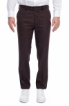 Vellapais Cita Herringbone Straight Leg Pants In Brown