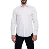 Vellapais Grid Cotton Slim Fit Button Down Shirt In White