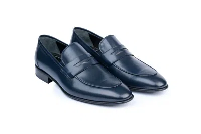 Vellapais Lapitos Penny Loafer In Navy Blue