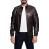 Vellapais Larue Leather Jacket In Brown