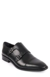 Vellapais Lefors Double Monk Strap Leather Loafer In Black