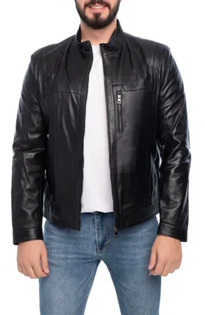 Vellapais Lisbon Leather Jacket In Black