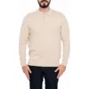 Vellapais Long Sleeve Polo In Beige