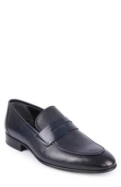 Vellapais Lorena Penny Loafer In Navy Blue