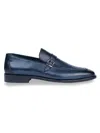 Vellapais Cardo Single Monk Strap In Navy Blue
