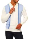 Vellapais Men's Colorblock Zip Polo In Light Beige