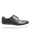 Vellapais Men's Fabriano Brogue Leather Sneakers In Black