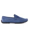 Vellapais Men's Jasmine Suede Penny Driving Shoes In Blue