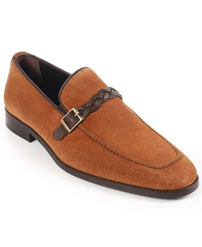 Vellapais Men's Knitted Strap Single Monk Loafers In Brown