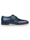 Vellapais Kyrenia Monk Strap Dress Shoes In Navy Blue