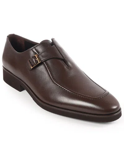 Vellapais Men's Monk Strap Slip-on Dress Shoes In Brown