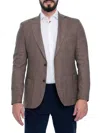 Vellapais Men's Plaid Sportcoat In Dark Beige