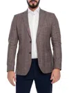 Vellapais Men's Plaid Sportcoat In Dark Beige