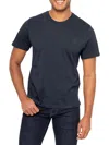 Vellapais Amiens Crewneck Cotton T-shirt In Navy Blue