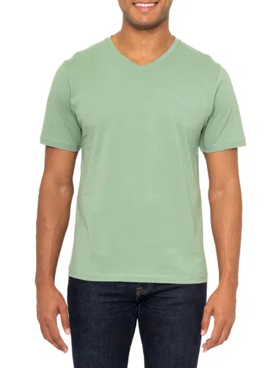Vellapais Montpellier V-neck Cotton T-shirt In Green