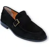 Vellapais Mingo Monk Shoe In Black Suede
