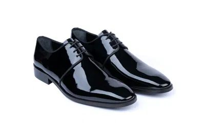 Vellapais Mykonos Patent Leather Derby In Black