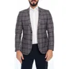 Vellapais Plaid Sport Coat In Burgundy