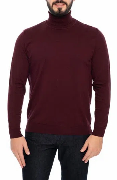 Vellapais Portland Turtleneck Sweater In Burgundy
