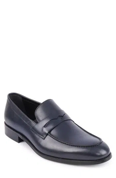 Vellapais Roxton Penny Loafer In Navy Blue