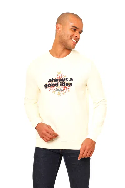 Vellapais Serrano Long Sleeve Cotton Sweater In Beige