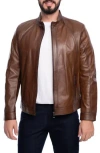Vellapais Smooth Leather Jacket In Brown