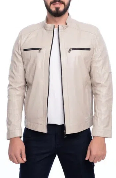 Vellapais Soft Leather Jacket In Beige