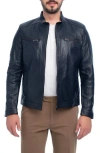 Vellapais Soft Leather Jacket In Blue