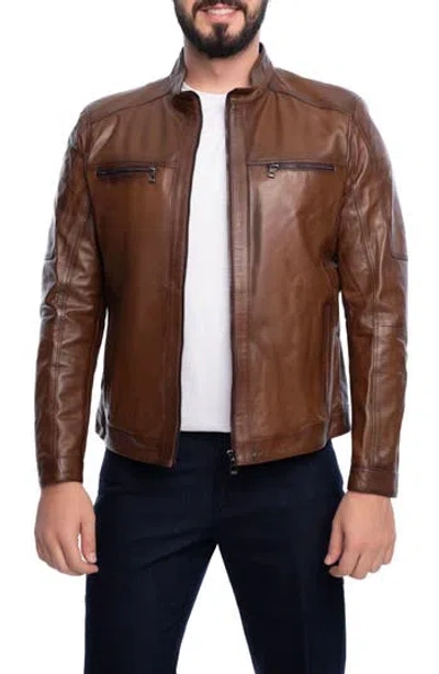 Vellapais Soft Leather Jacket In Brown