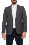 Vellapais Solid Sport Coat In Dark Grey