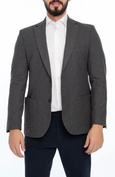Vellapais Solid Sport Coat In Dark Grey